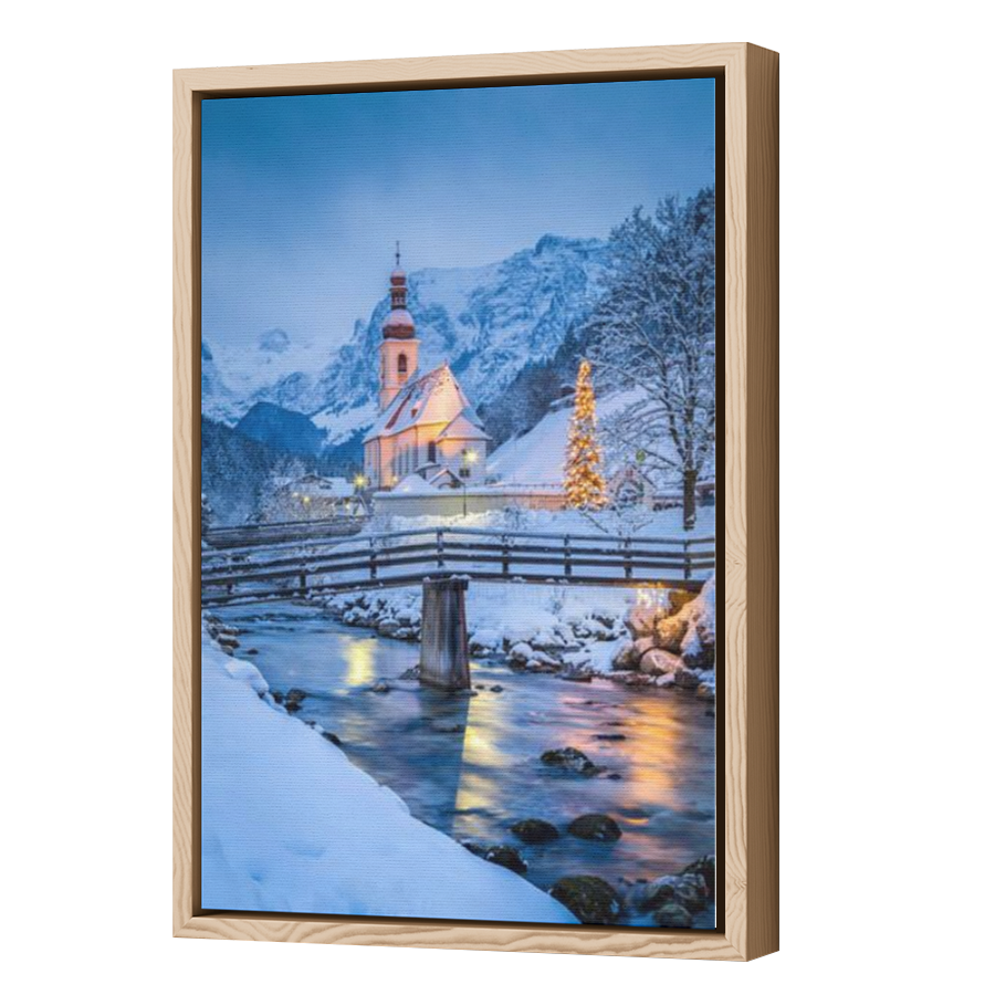 Thumbnail for Canvas - Wood Grain Floating Frame