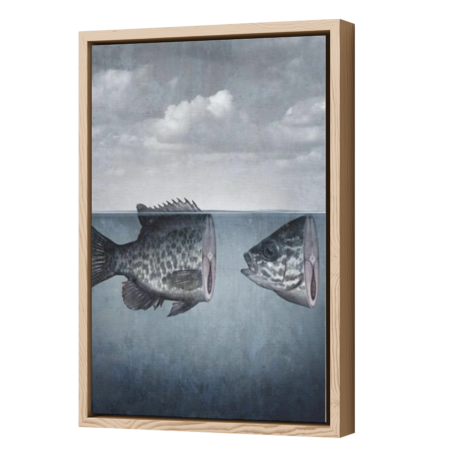 Thumbnail for Canvas - Wood Grain Floating Frame