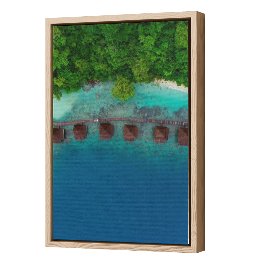 Thumbnail for Canvas - Wood Grain Floating Frame