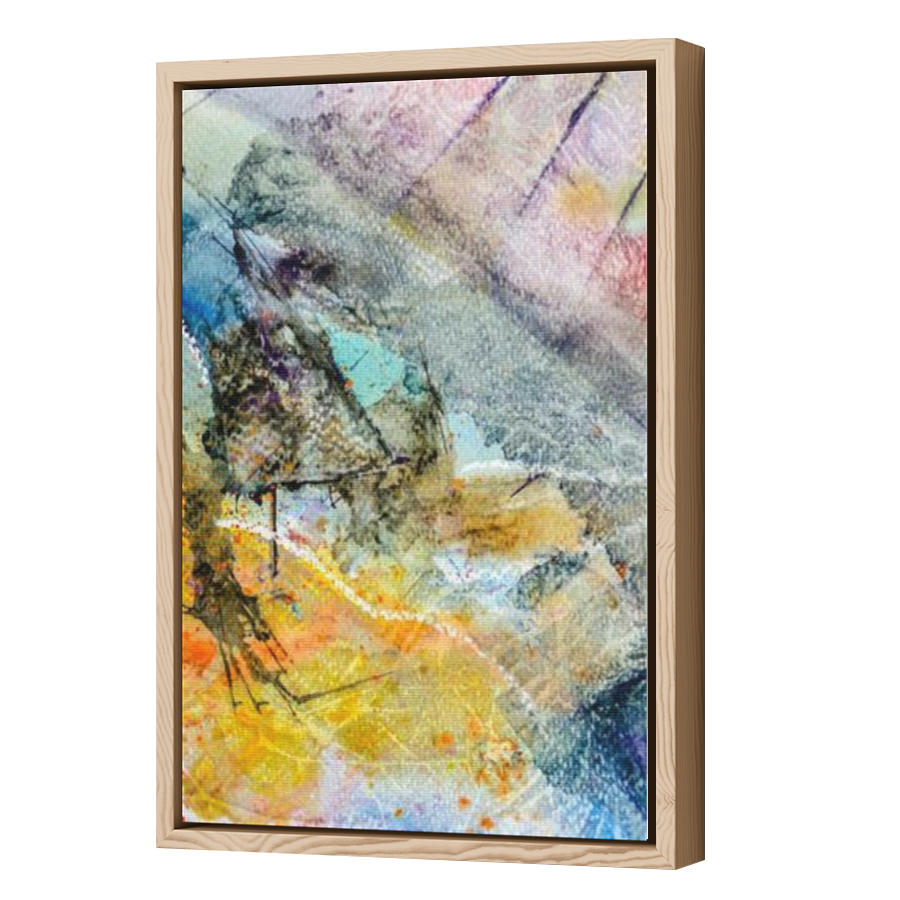 Thumbnail for Canvas - Wood Grain Floating Frame