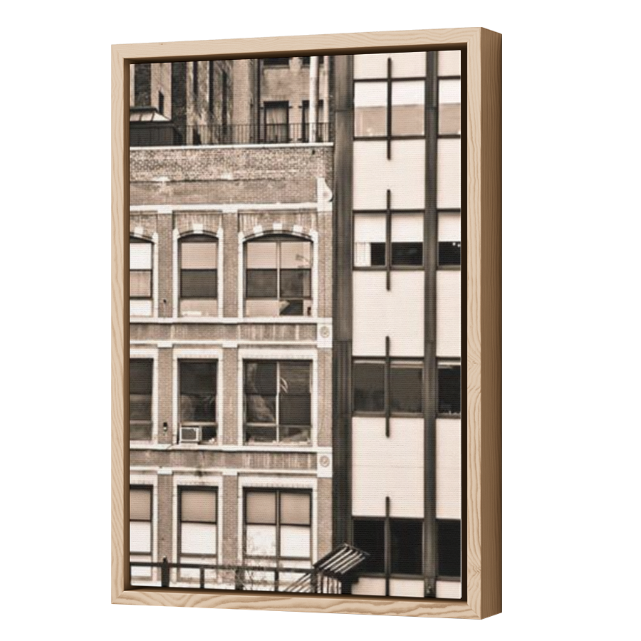 Thumbnail for Canvas - Wood Grain Floating Frame