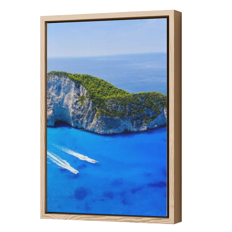 Thumbnail for Canvas - Wood Grain Floating Frame
