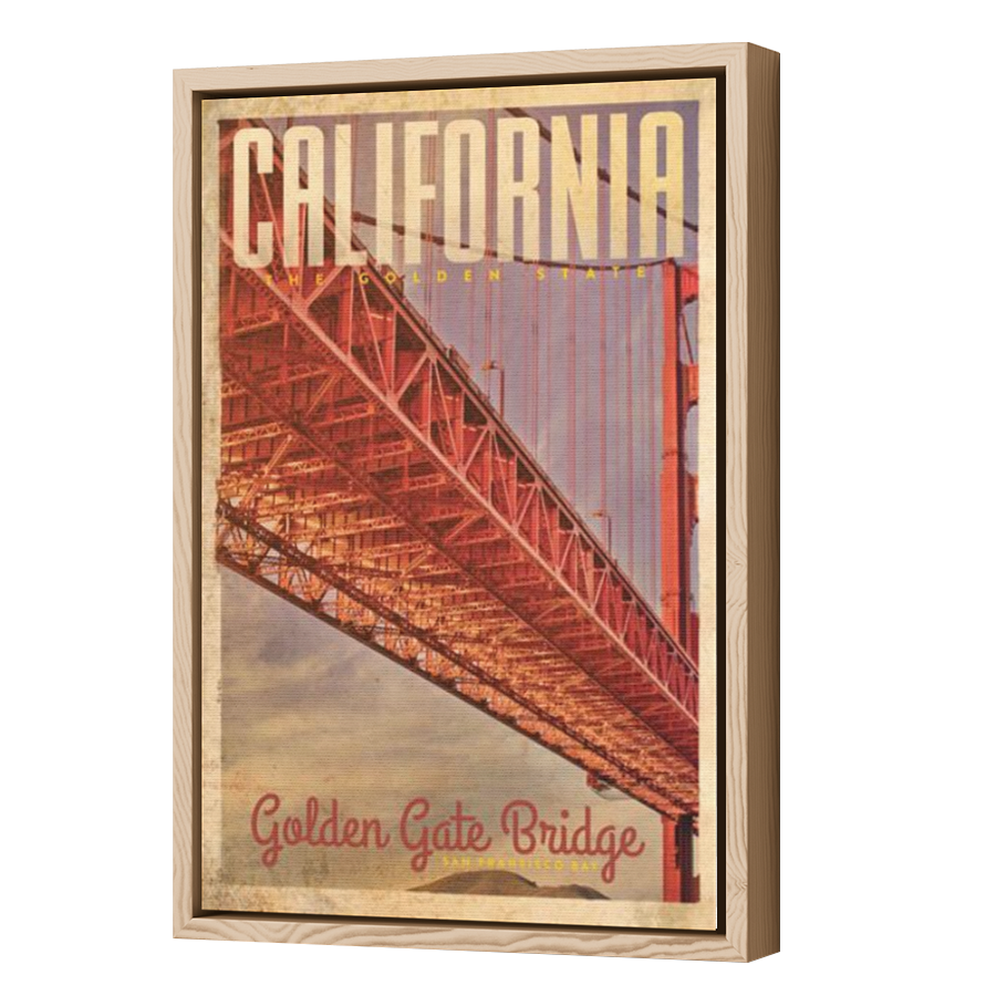 Thumbnail for Canvas - Wood Grain Floating Frame