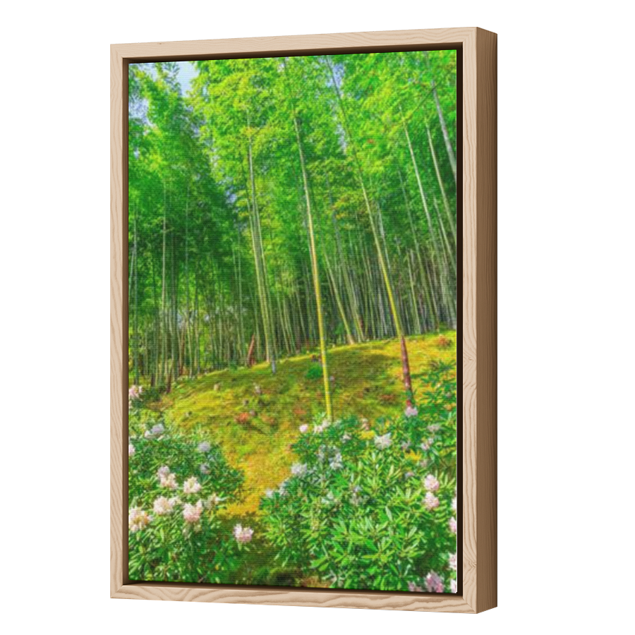 Thumbnail for Canvas - Wood Grain Floating Frame