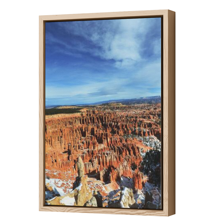 Thumbnail for Canvas - Wood Grain Floating Frame