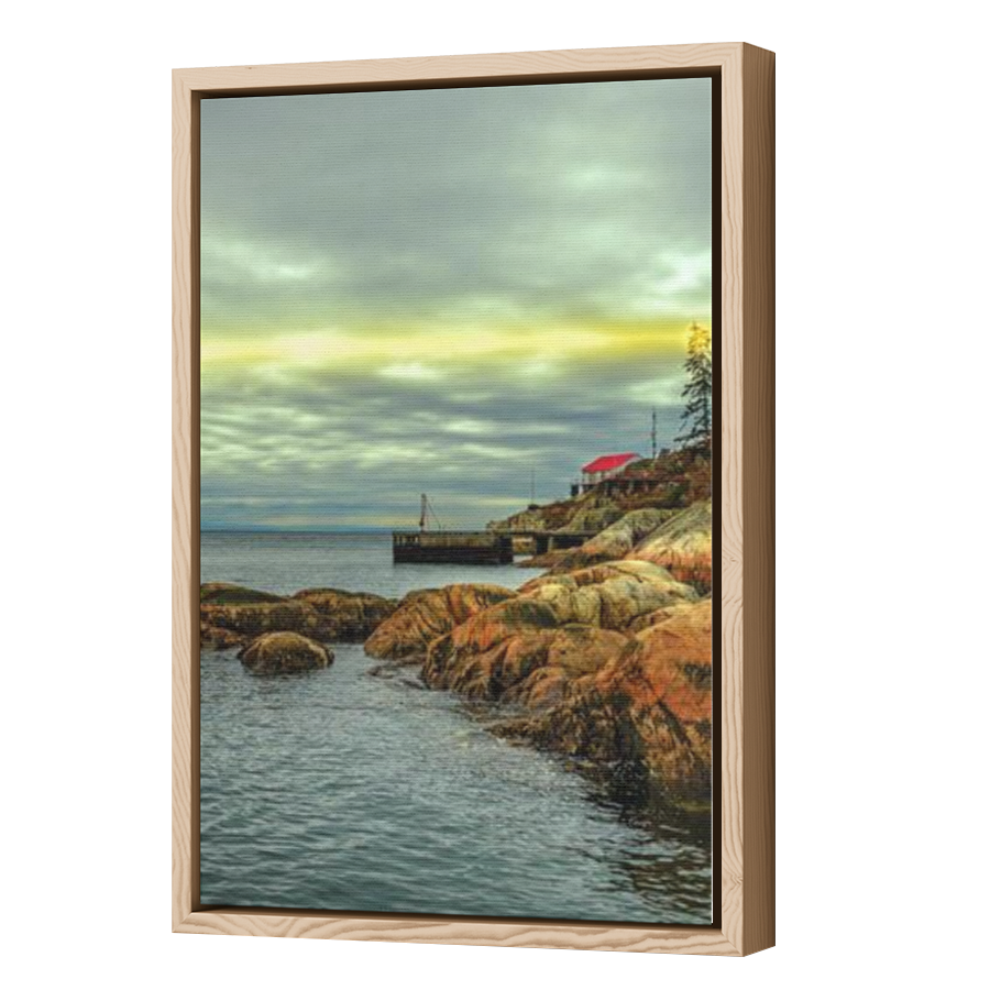 Thumbnail for Canvas - Wood Grain Floating Frame