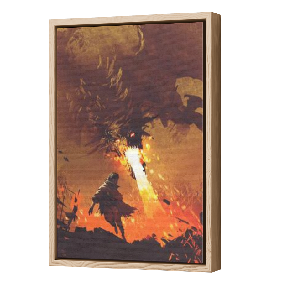 Thumbnail for Canvas - Wood Grain Floating Frame
