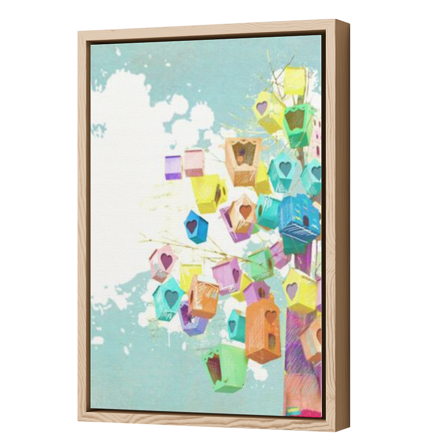 Thumbnail for Canvas - Wood Grain Floating Frame