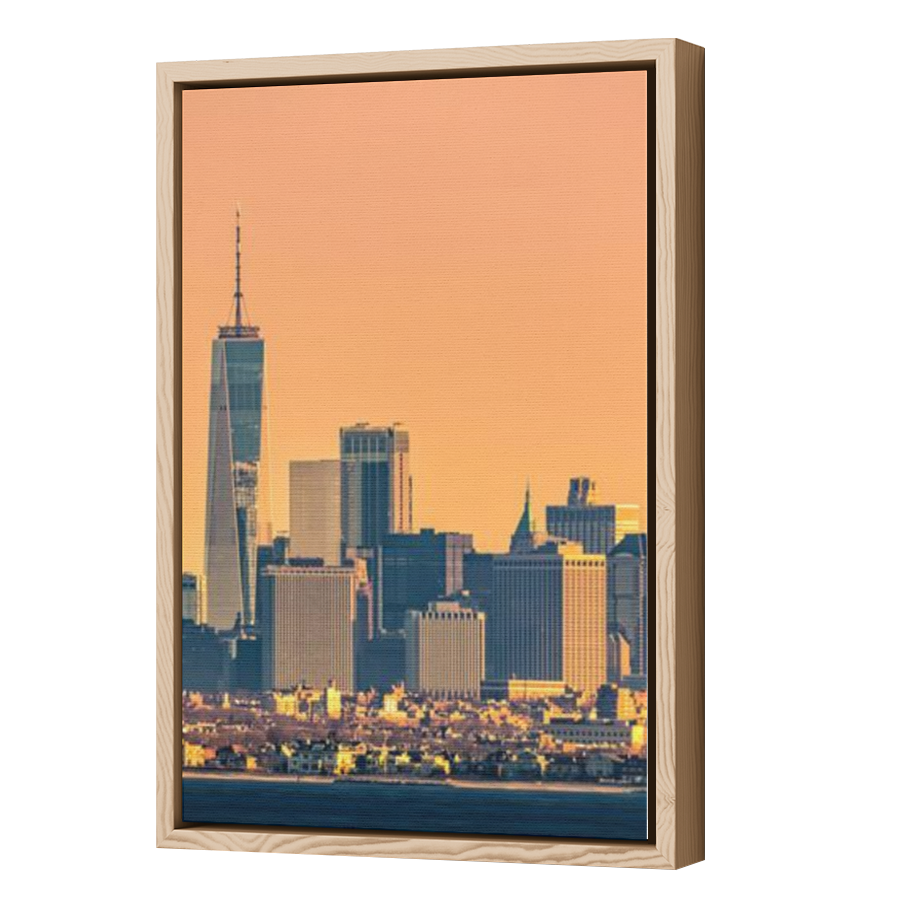 Thumbnail for Canvas - Wood Grain Floating Frame