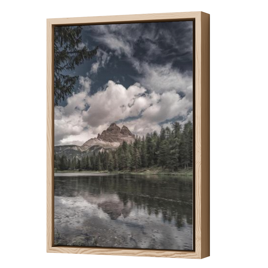 Thumbnail for Canvas - Wood Grain Floating Frame