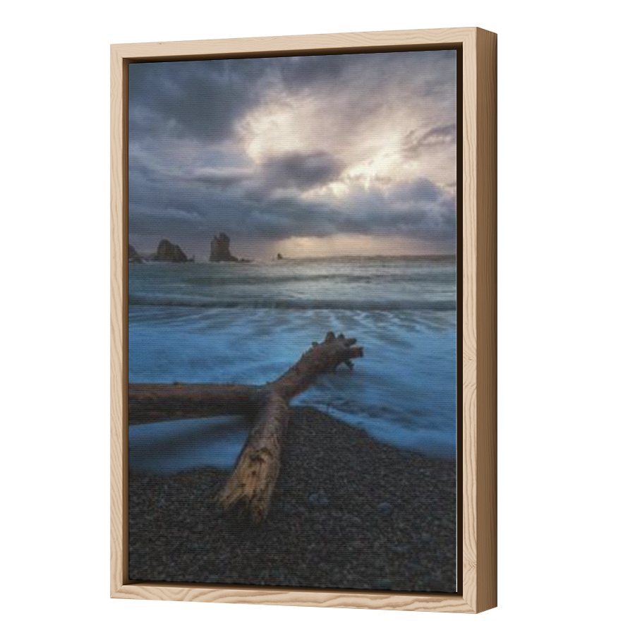 Thumbnail for Canvas - Wood Grain Floating Frame
