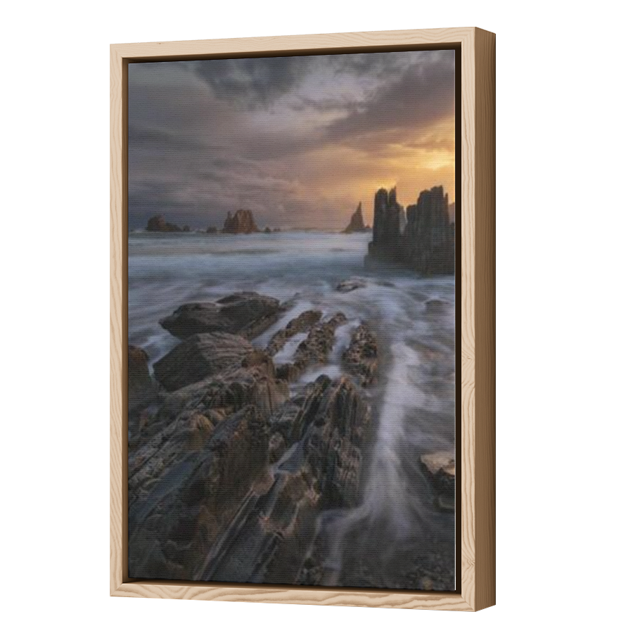 Thumbnail for Canvas - Wood Grain Floating Frame