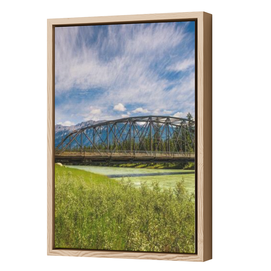 Thumbnail for Canvas - Wood Grain Floating Frame