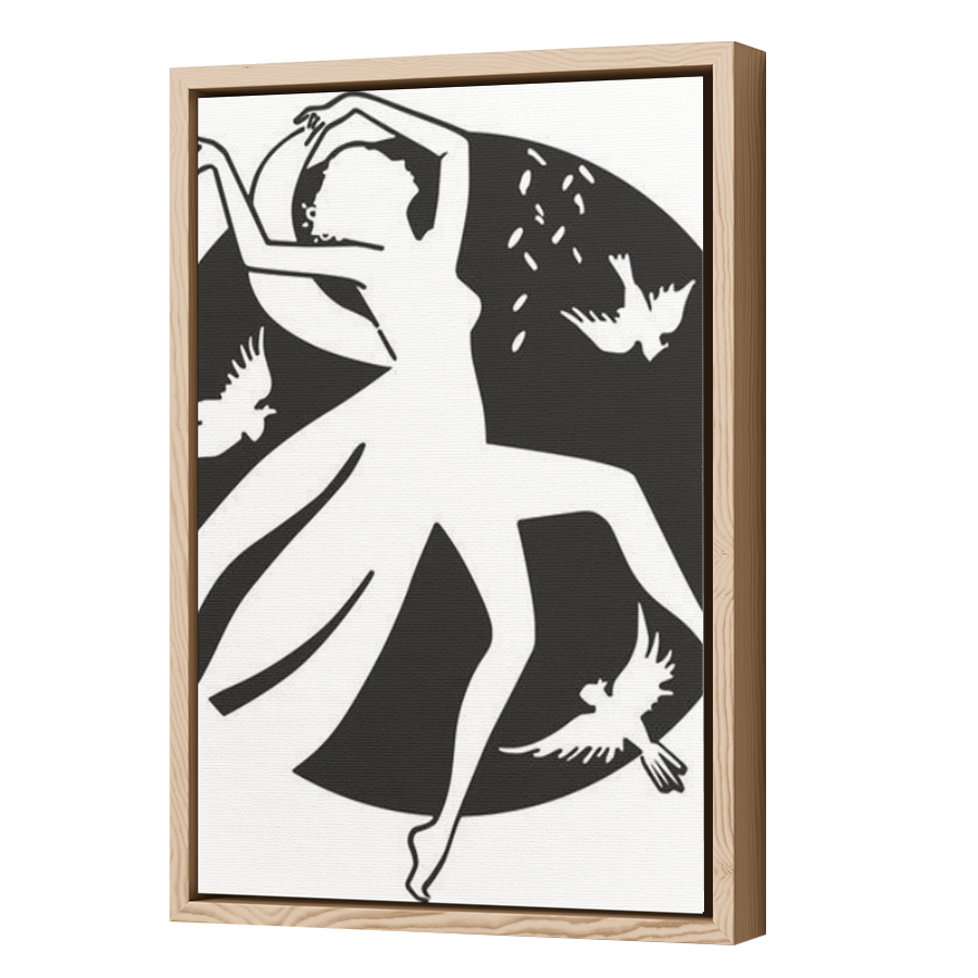 Thumbnail for Canvas - Wood Grain Floating Frame