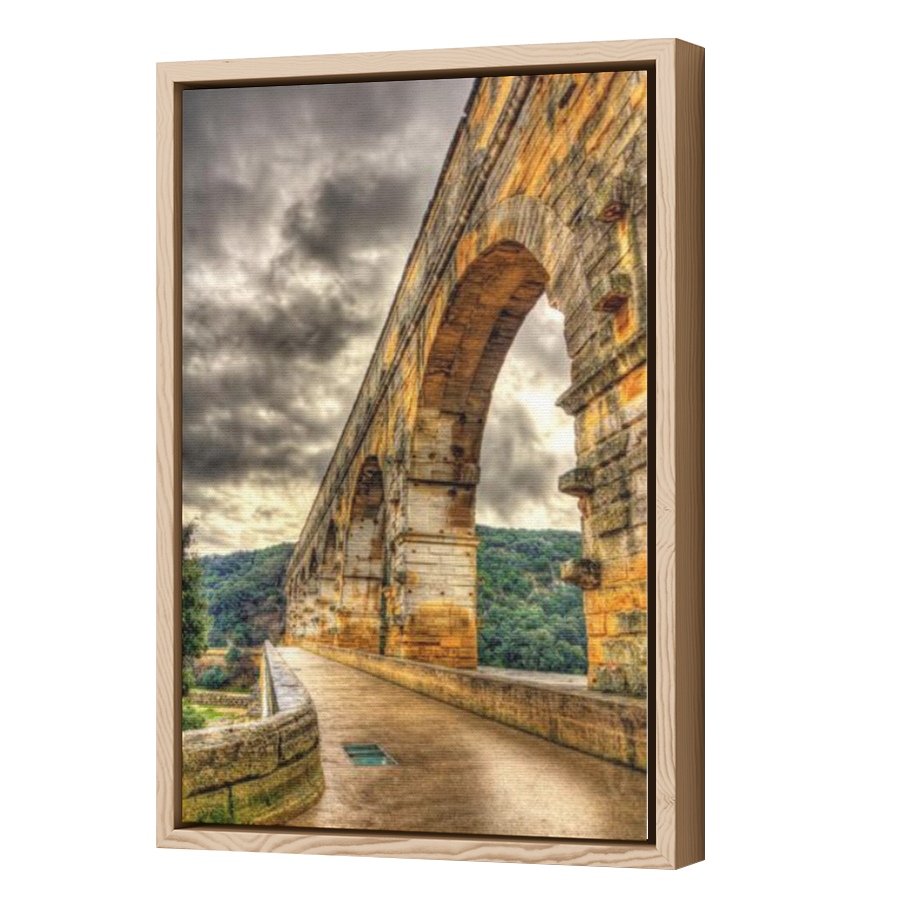 Thumbnail for Canvas - Wood Grain Floating Frame