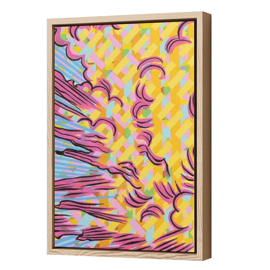 Thumbnail for Canvas - Wood Grain Floating Frame