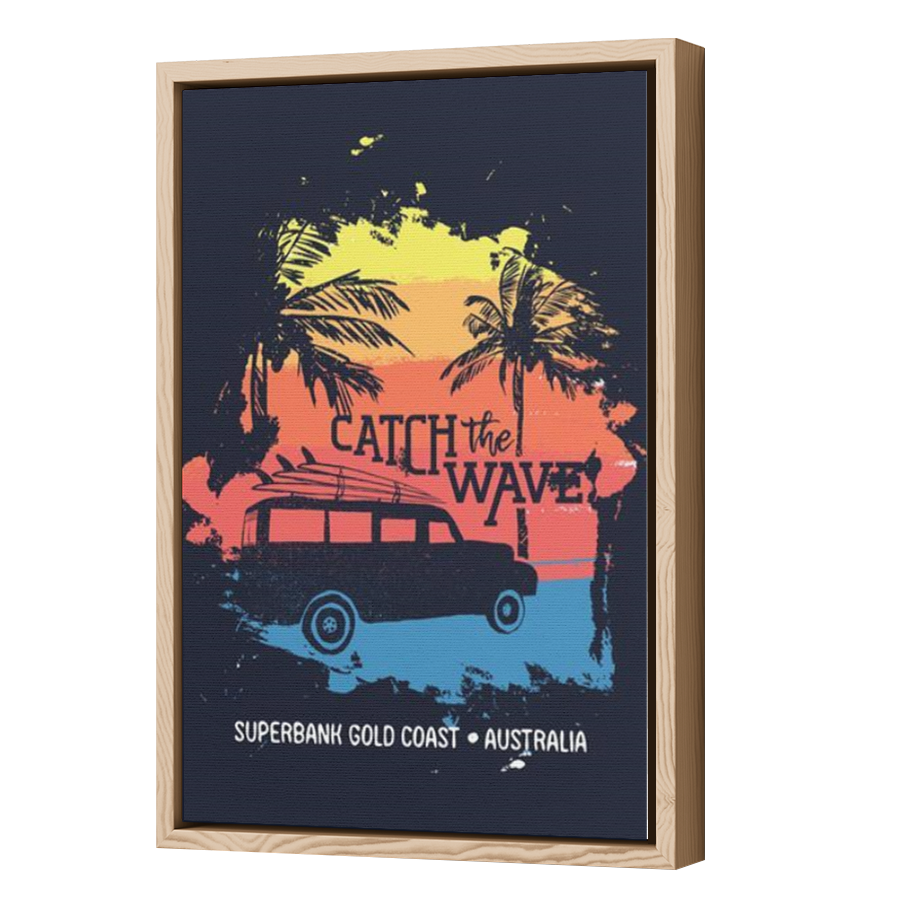 Thumbnail for Canvas - Wood Grain Floating Frame