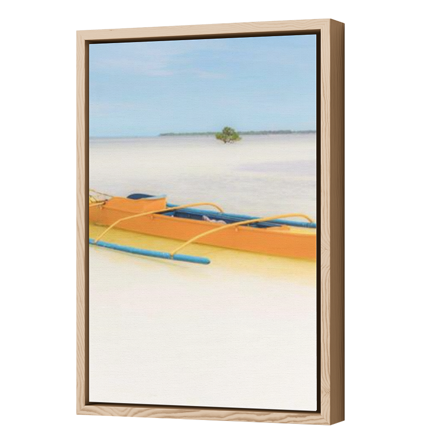 Thumbnail for Canvas - Wood Grain Floating Frame