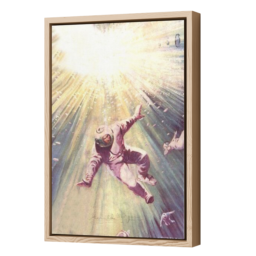 Thumbnail for Canvas - Wood Grain Floating Frame