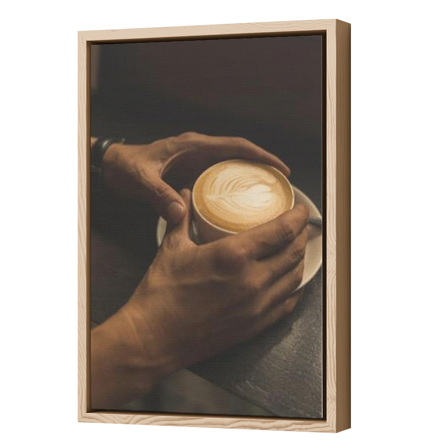 Thumbnail for Canvas - Wood Grain Floating Frame
