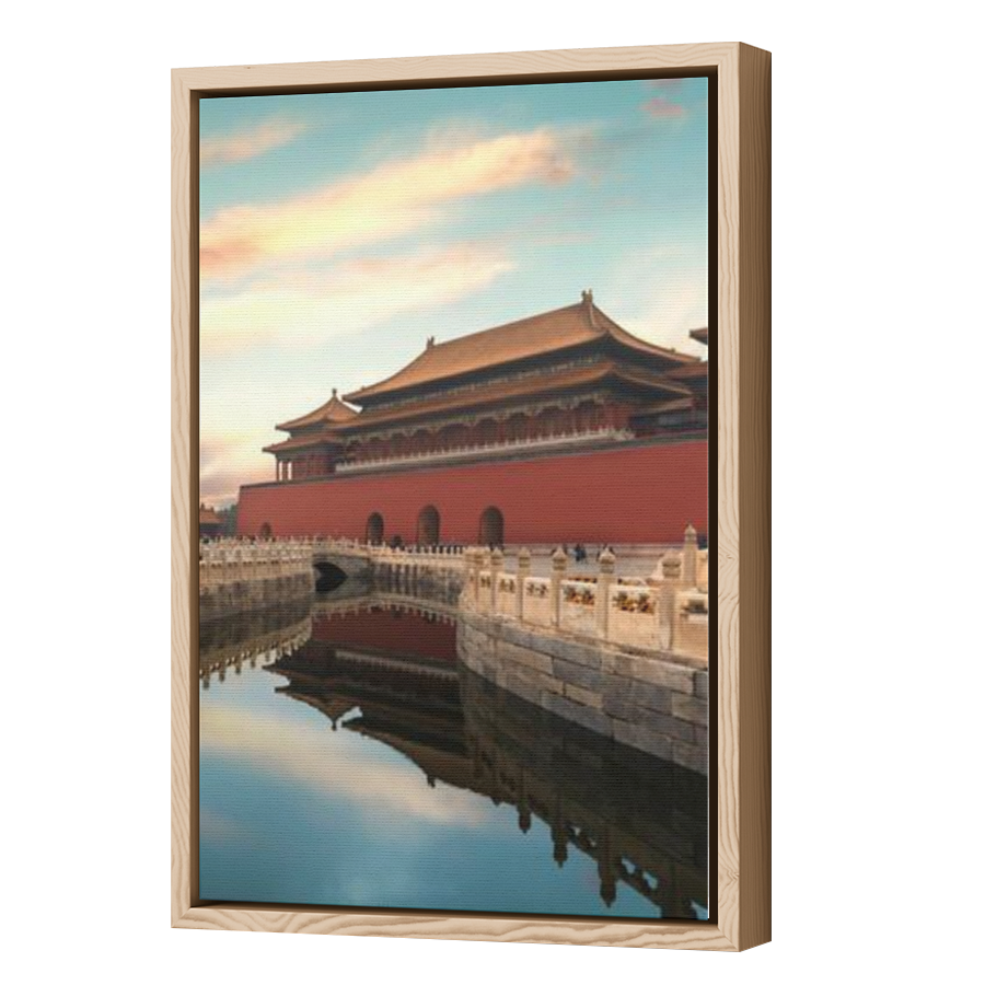 Thumbnail for Canvas - Wood Grain Floating Frame