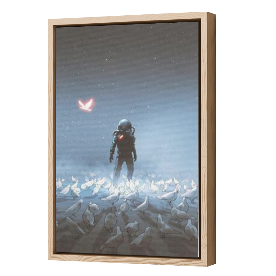 Thumbnail for Canvas - Wood Grain Floating Frame