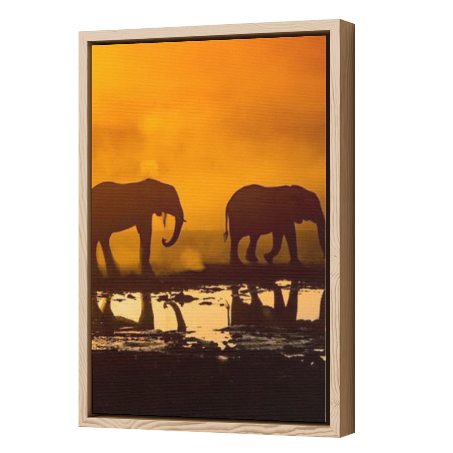 Thumbnail for Canvas - Wood Grain Floating Frame