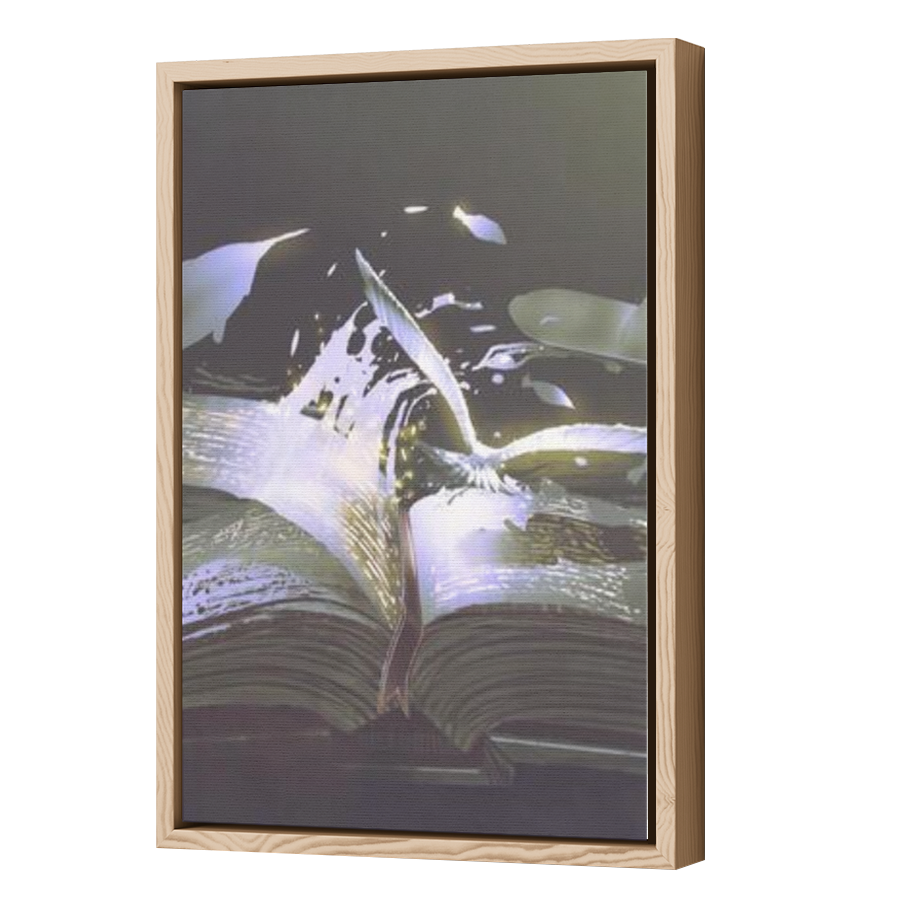 Thumbnail for Canvas - Wood Grain Floating Frame