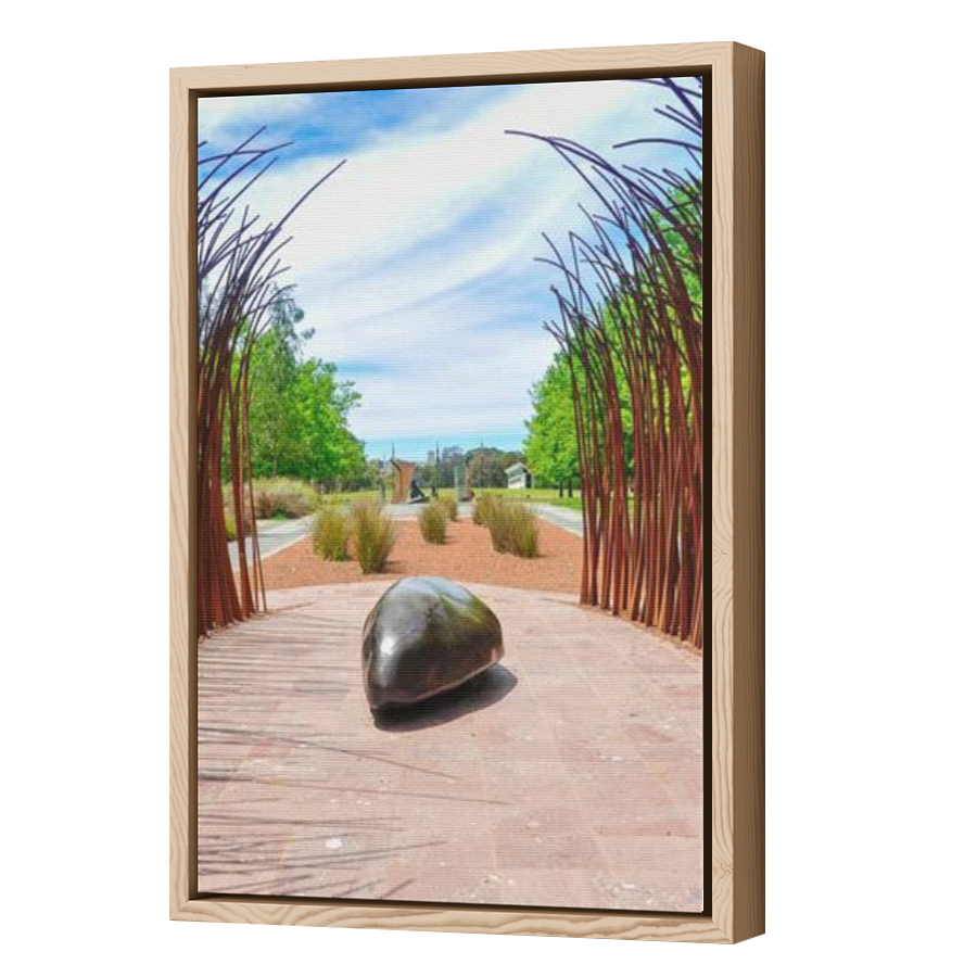 Thumbnail for Canvas - Wood Grain Floating Frame