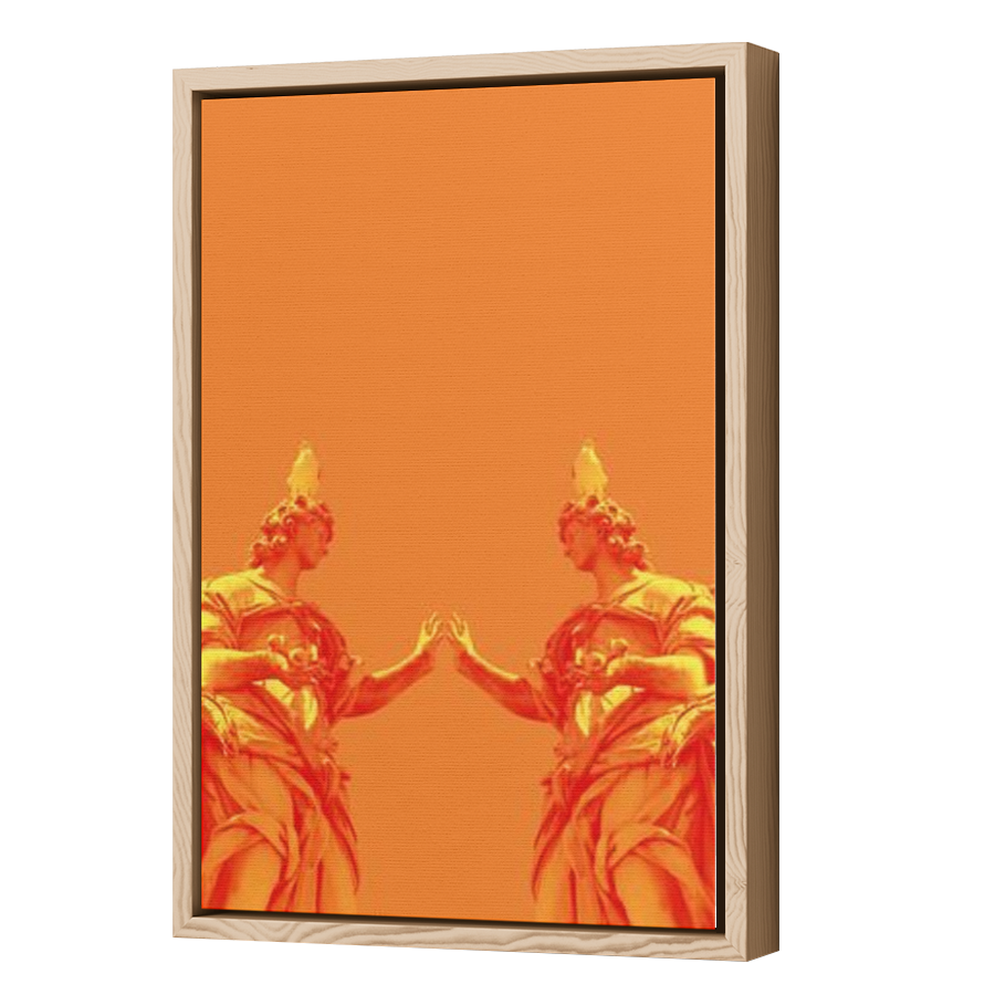 Thumbnail for Canvas - Wood Grain Floating Frame