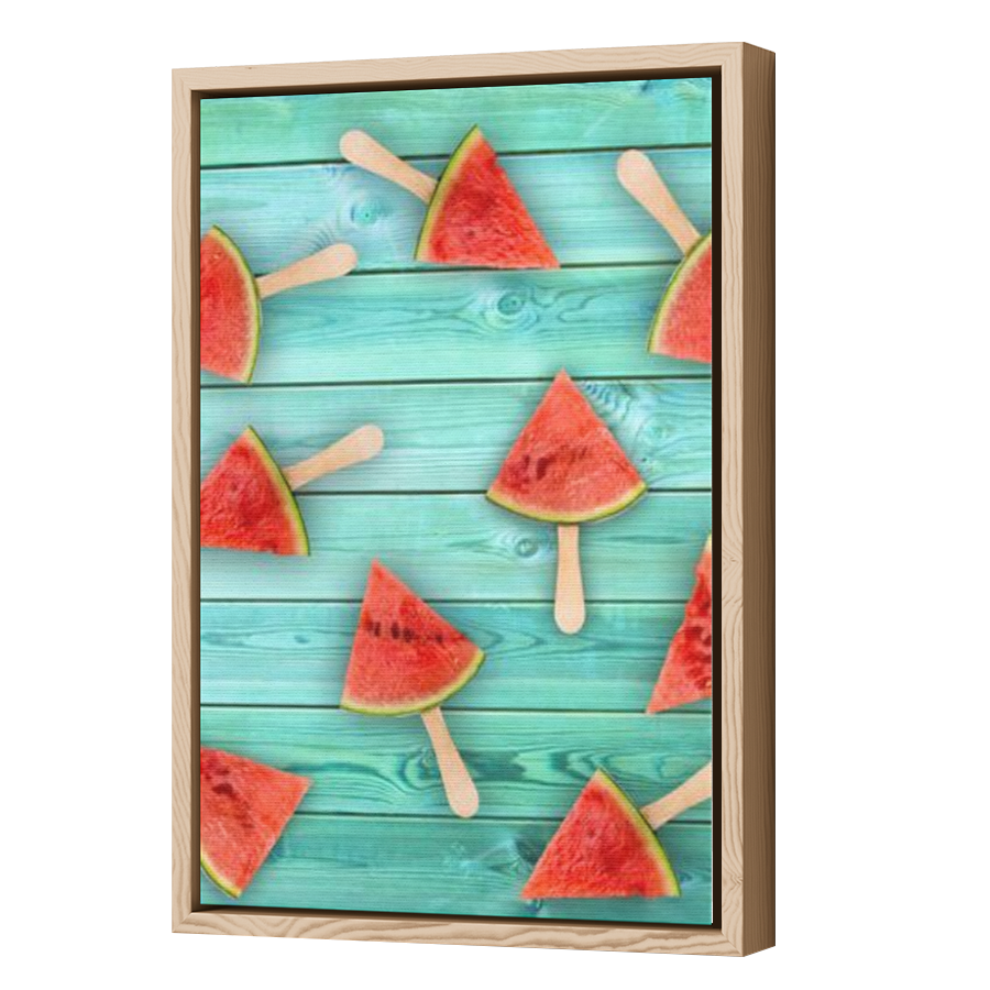 Thumbnail for Canvas - Wood Grain Floating Frame