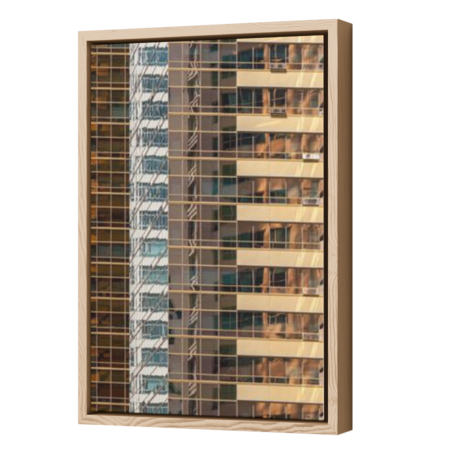 Thumbnail for Canvas - Wood Grain Floating Frame