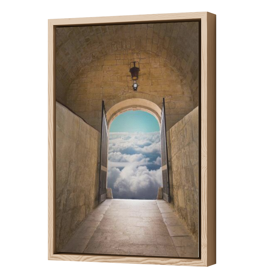 Thumbnail for Canvas - Wood Grain Floating Frame