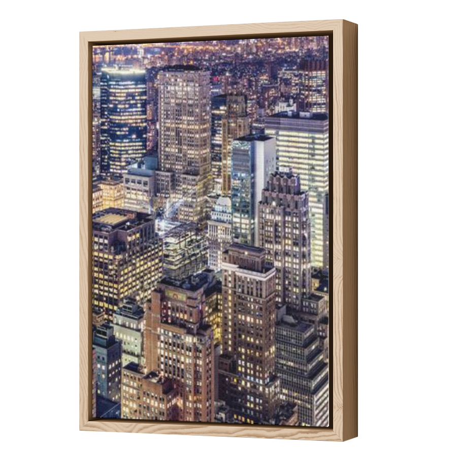 Thumbnail for Canvas - Wood Grain Floating Frame