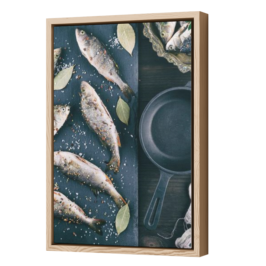 Thumbnail for Canvas - Wood Grain Floating Frame