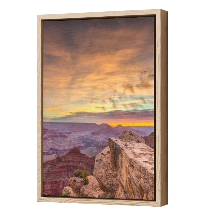 Thumbnail for Canvas - Wood Grain Floating Frame