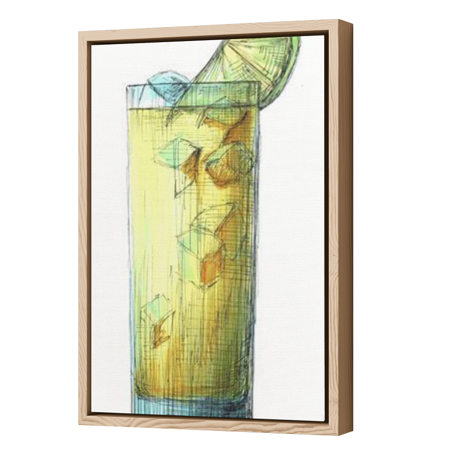 Thumbnail for Canvas - Wood Grain Floating Frame