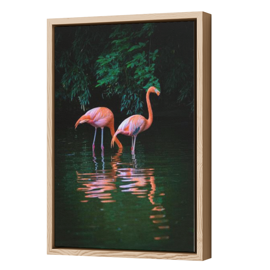 Thumbnail for Canvas - Wood Grain Floating Frame