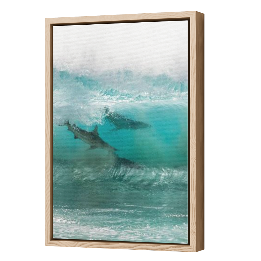 Thumbnail for Canvas - Wood Grain Floating Frame
