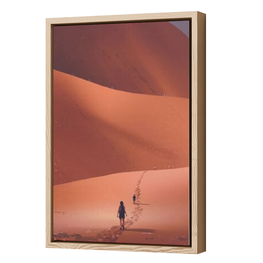 Thumbnail for Canvas - Wood Grain Floating Frame
