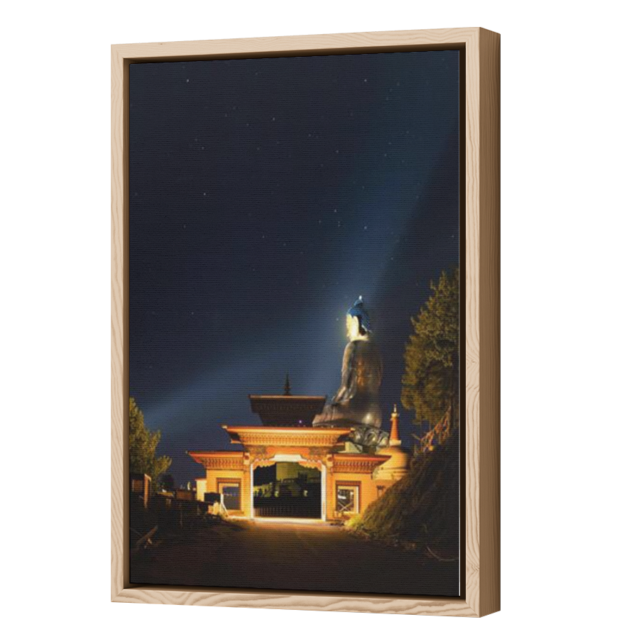 Thumbnail for Canvas - Wood Grain Floating Frame