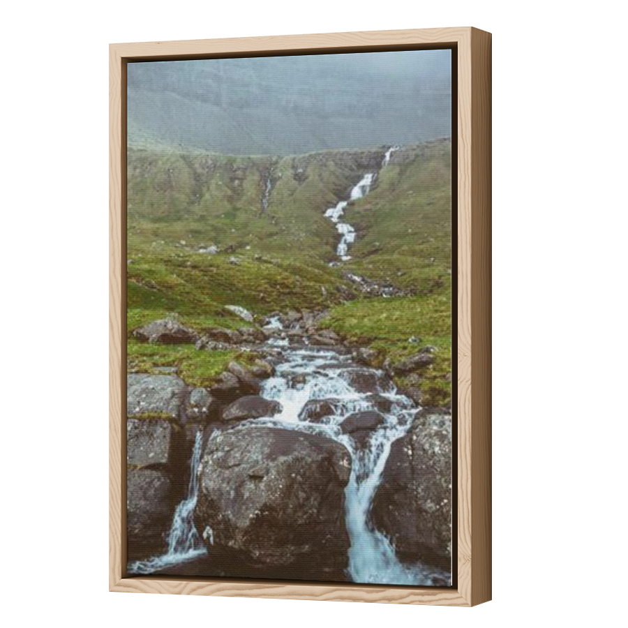 Thumbnail for Canvas - Wood Grain Floating Frame