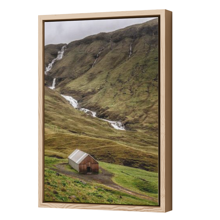 Thumbnail for Canvas - Wood Grain Floating Frame