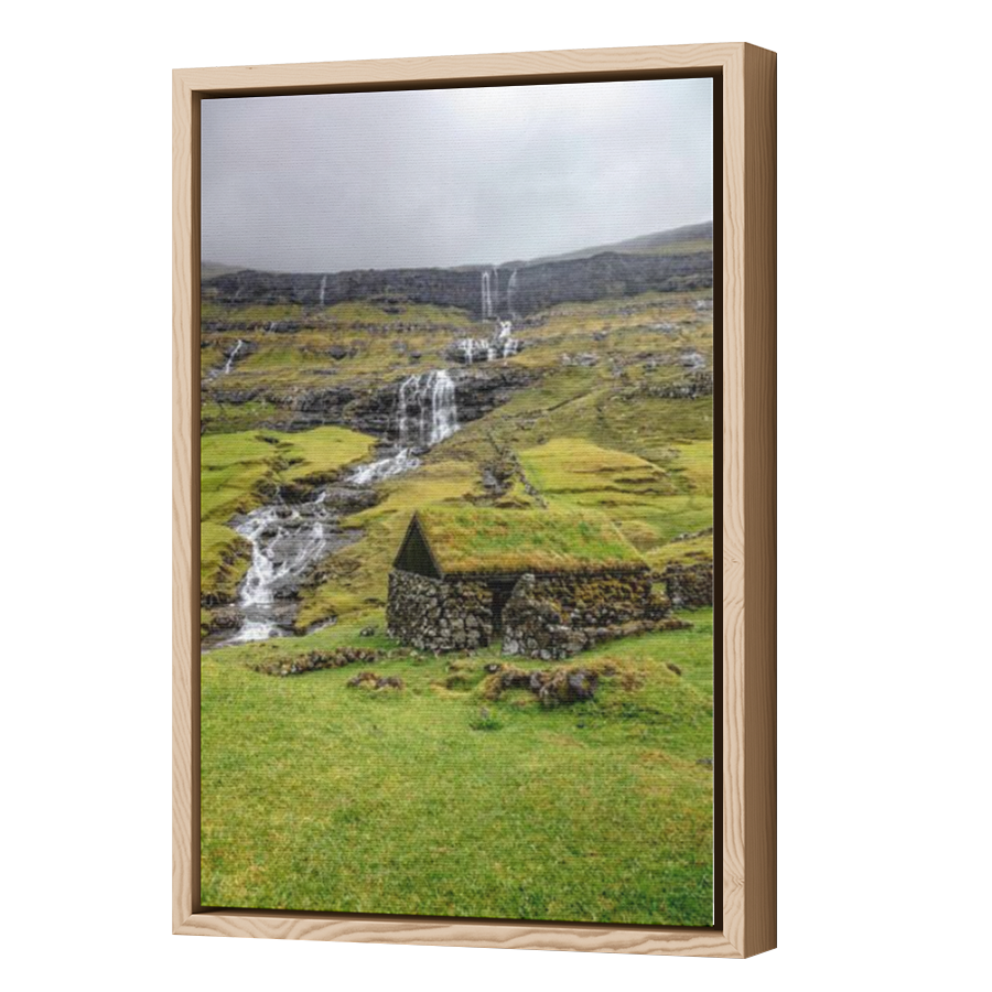 Thumbnail for Canvas - Wood Grain Floating Frame