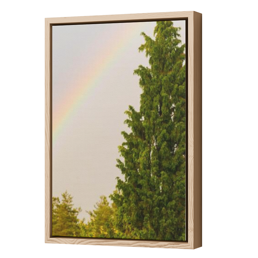 Thumbnail for Canvas - Wood Grain Floating Frame