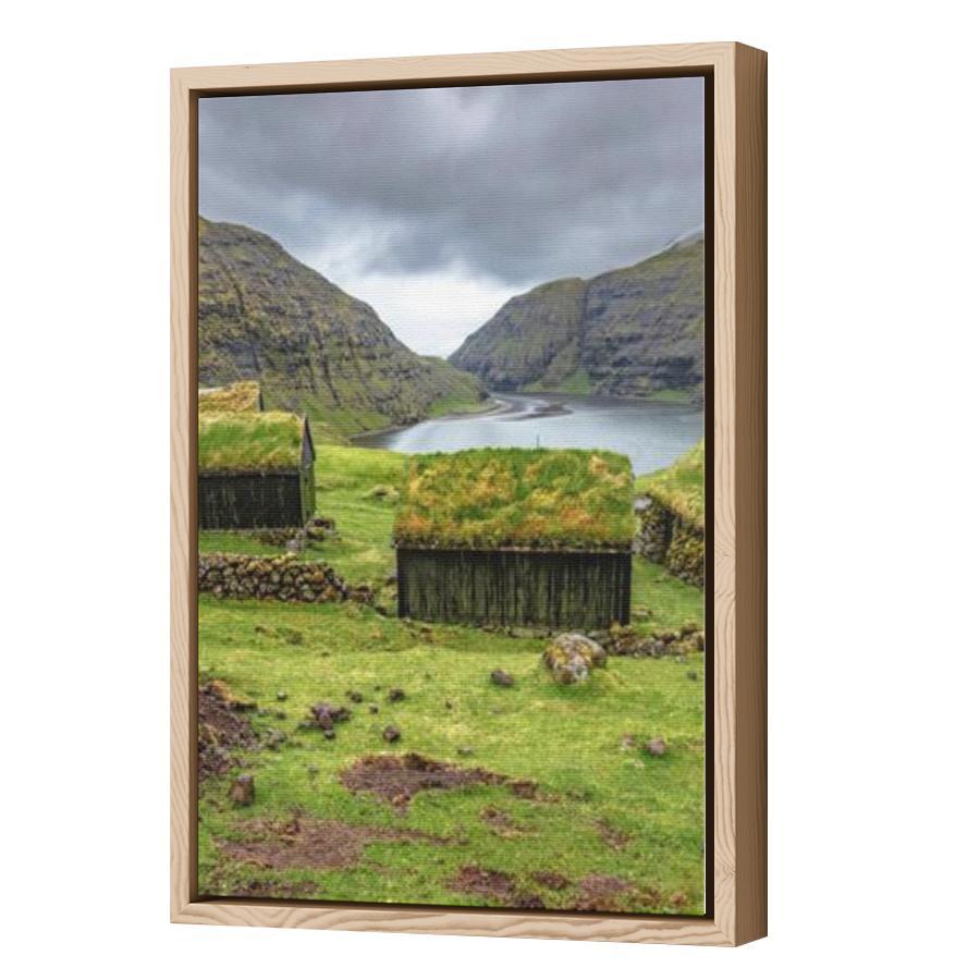 Thumbnail for Canvas - Wood Grain Floating Frame