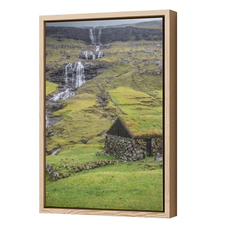 Thumbnail for Canvas - Wood Grain Floating Frame