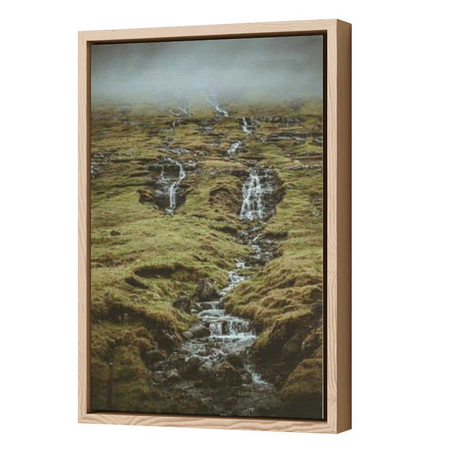 Thumbnail for Canvas - Wood Grain Floating Frame