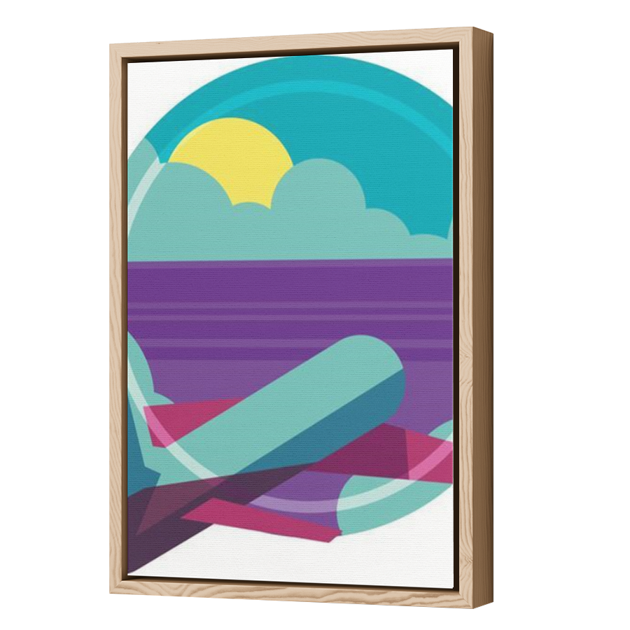 Thumbnail for Canvas - Wood Grain Floating Frame