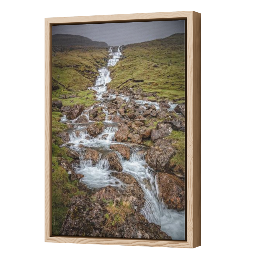 Thumbnail for Canvas - Wood Grain Floating Frame